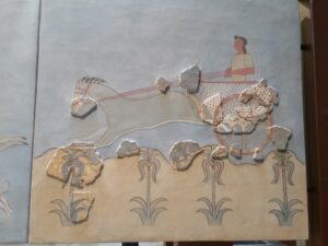 Mycenaean fresco with horses